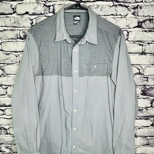 The North Face Gray and Black  Button Down Shirt Men's Medium